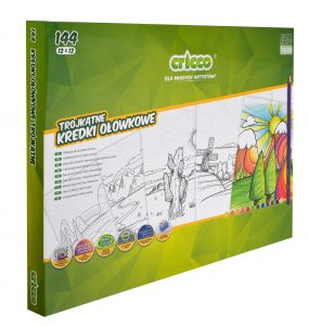 Kredki ołówkowe trójkątne Cricco 12x 12 kolorów -CR322BOX144