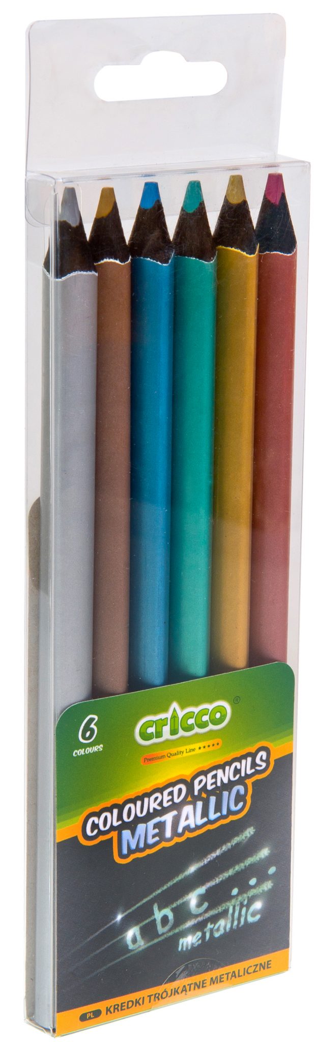 Kredki ołówkowe blackwood Jumbo Cricco metaliczne